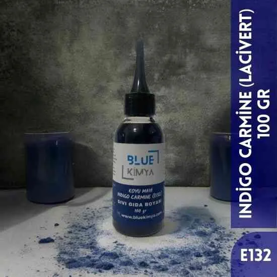 Koyu Mavi Sıvı Gıda Boyası Su bazlı Likit Indigo Carmine E132 Indigo Karmin Koyu Mavi Sıvı Gıda Boyası Su bazlı Likit Indigo Carmine E132 Indigo Karmin