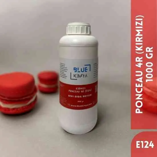 Kırmızı Sıvı Gıda Boyası Su bazlı Likit Ponceau 4r E124 Ponso 4r