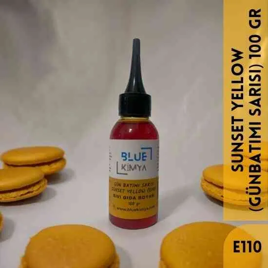 Gün Batımı Sarısı Sıvı Gıda Boyası Su bazlı Likit Sunset Yellow E110 Gün Batımı Sarısı Sıvı Gıda Boyası Su bazlı Likit Sunset Yellow E110