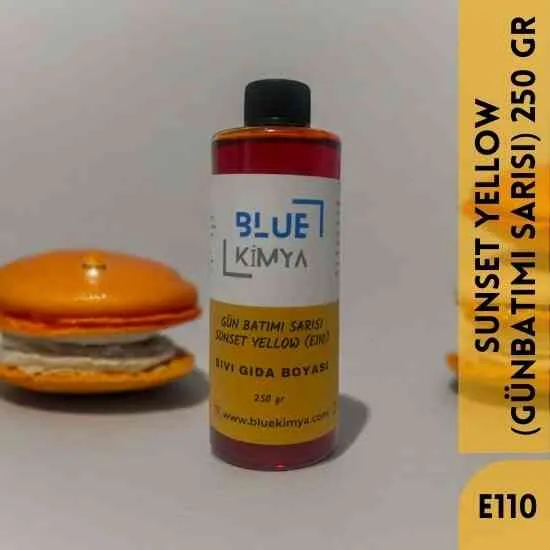 Gün Batımı Sarısı Sıvı Gıda Boyası Su bazlı Likit Sunset Yellow E110 Gün Batımı Sarısı Sıvı Gıda Boyası Su bazlı Likit Sunset Yellow E110
